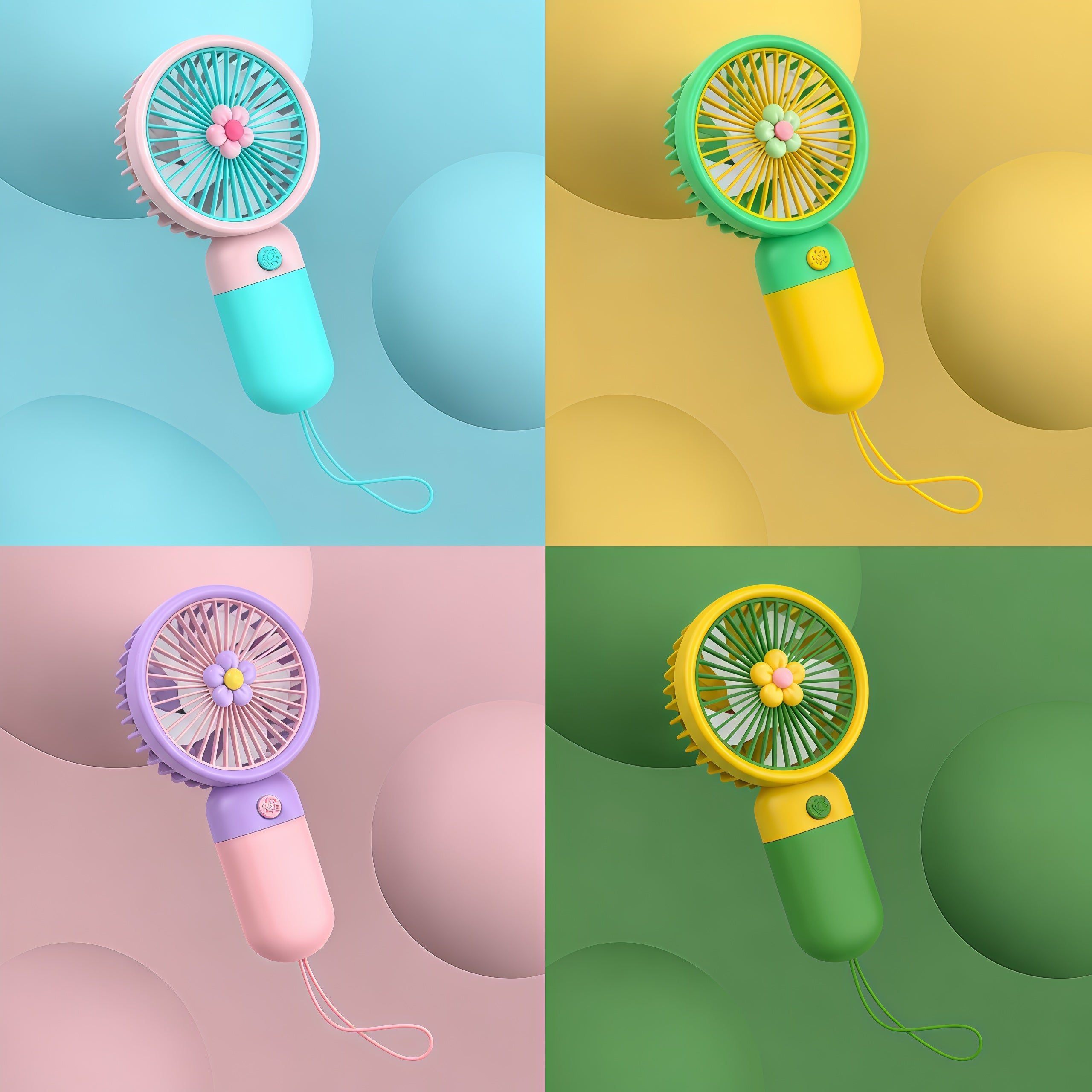 Portable Mini Rechargeable Fan with Stand & USB Cable (Gift Box, Random Color)