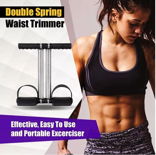 Tummy Trimmer Double Spring Exercise Machine High-Quality Belly Fat Burner for Home Gym