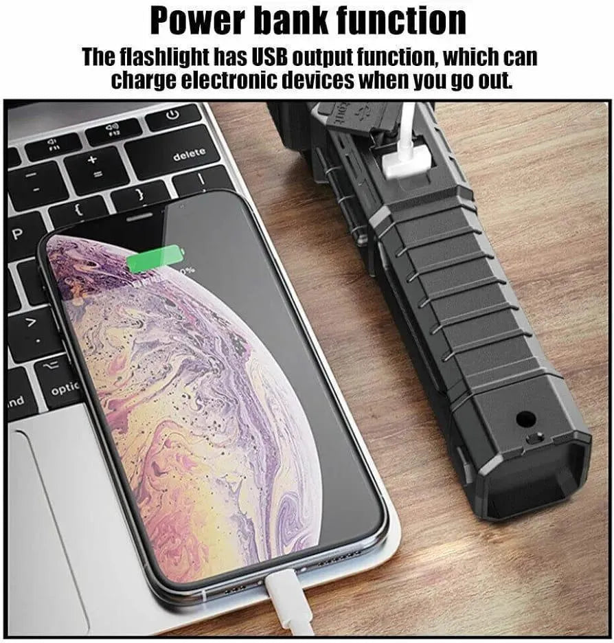 Rechargeable Emergency LED Torch Light Type-C Fast Charging