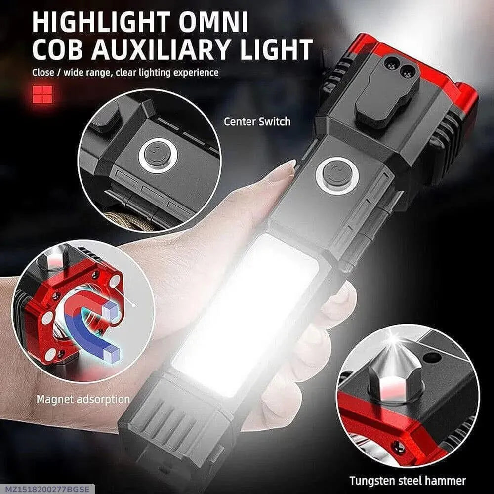 Rechargeable Emergency LED Torch Light Type-C Fast Charging
