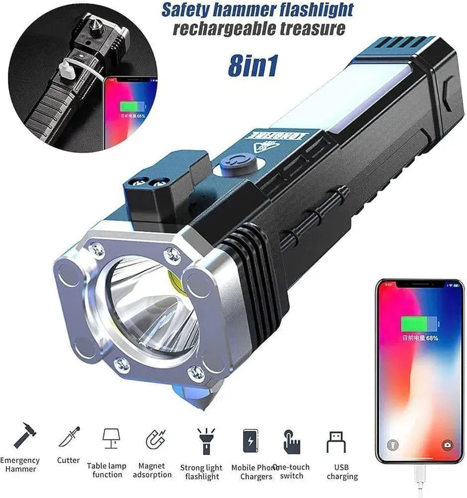Rechargeable Emergency LED Torch Light Type-C Fast Charging