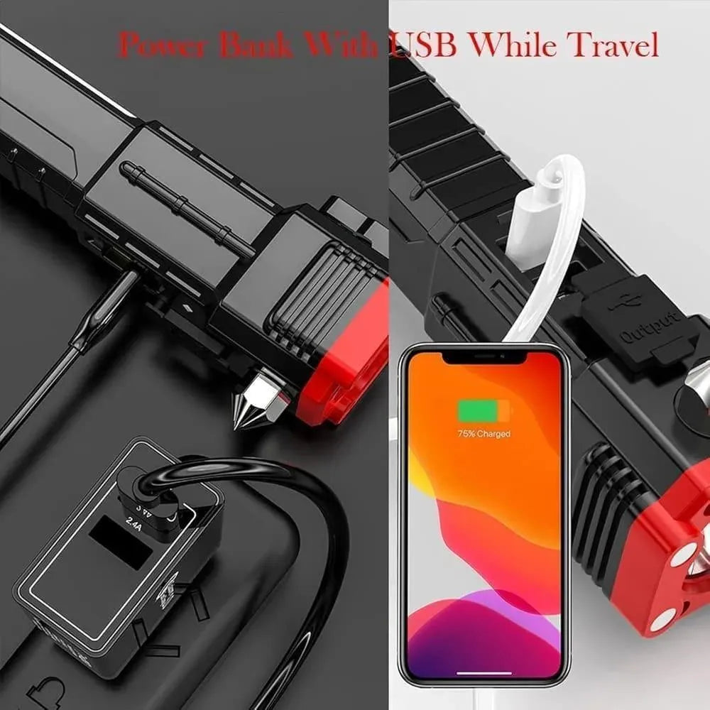 Rechargeable Emergency LED Torch Light Type-C Fast Charging