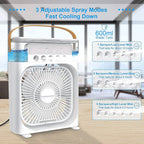 Portable Air Conditioners Cooling Fan | USB electric fan with NIGHT LED LIGHT  In Stock