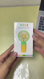 Portable Mini Rechargeable Fan with Stand & USB Cable (Gift Box, Random Color)